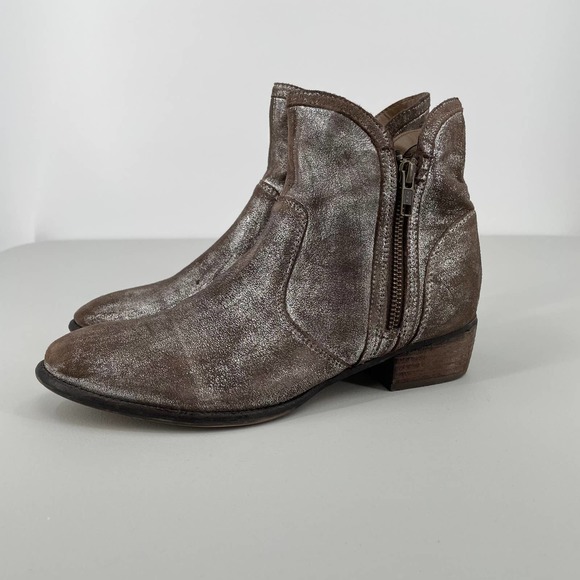 Seychelles Shoes - Seychelle Metallic Rockabilly Distressed Ankle Boots Size 8.5